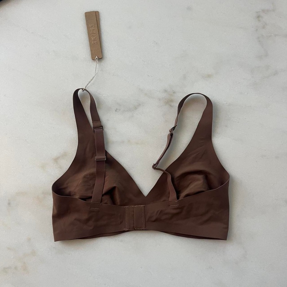 Skims Naked Plunge Bra Jasper Brown BR-PLG-1885 XS NWT - Picture 3 of 3